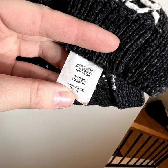 Madewell Gray and Black Crew Neck Sweater LAST CALL - Picture 4 of 5